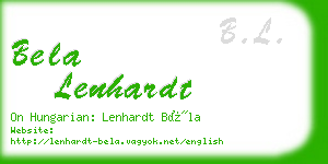 bela lenhardt business card
